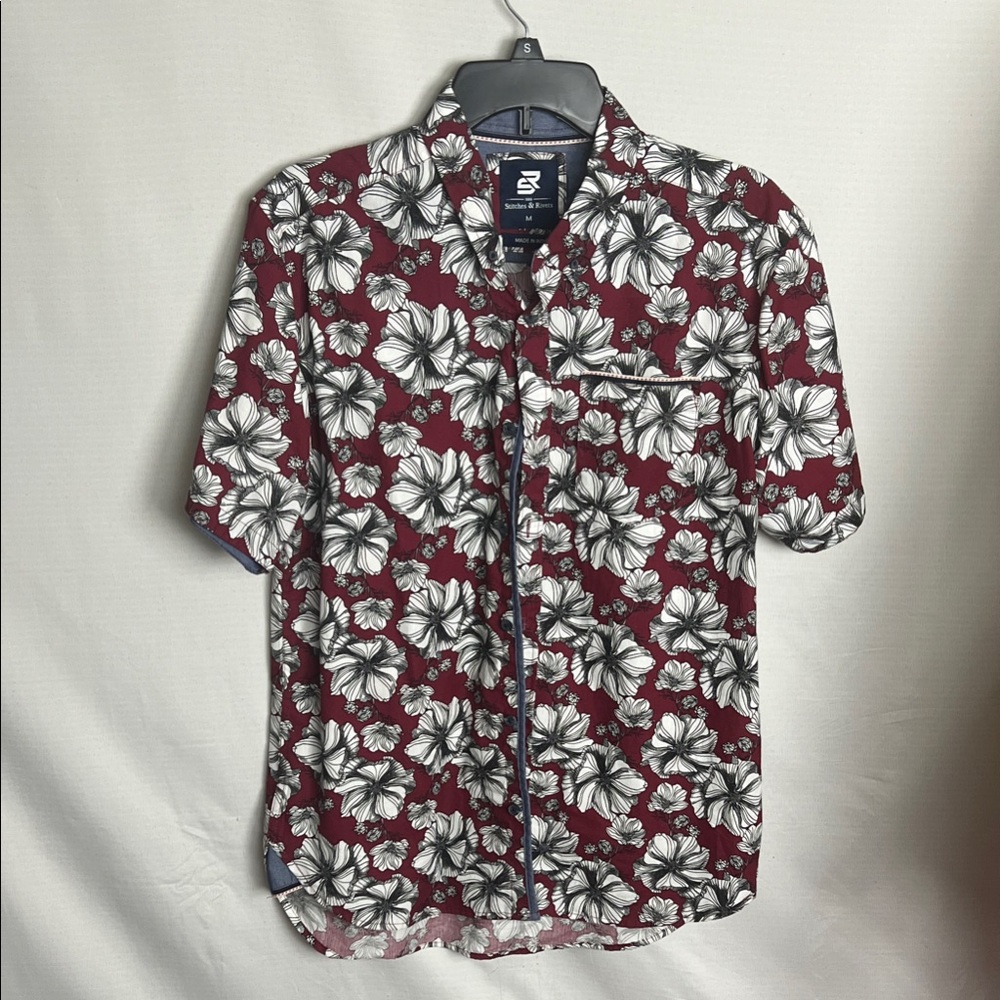 Stitches & Rivets Men’s Floral Short Sleeve Shirt – Size M